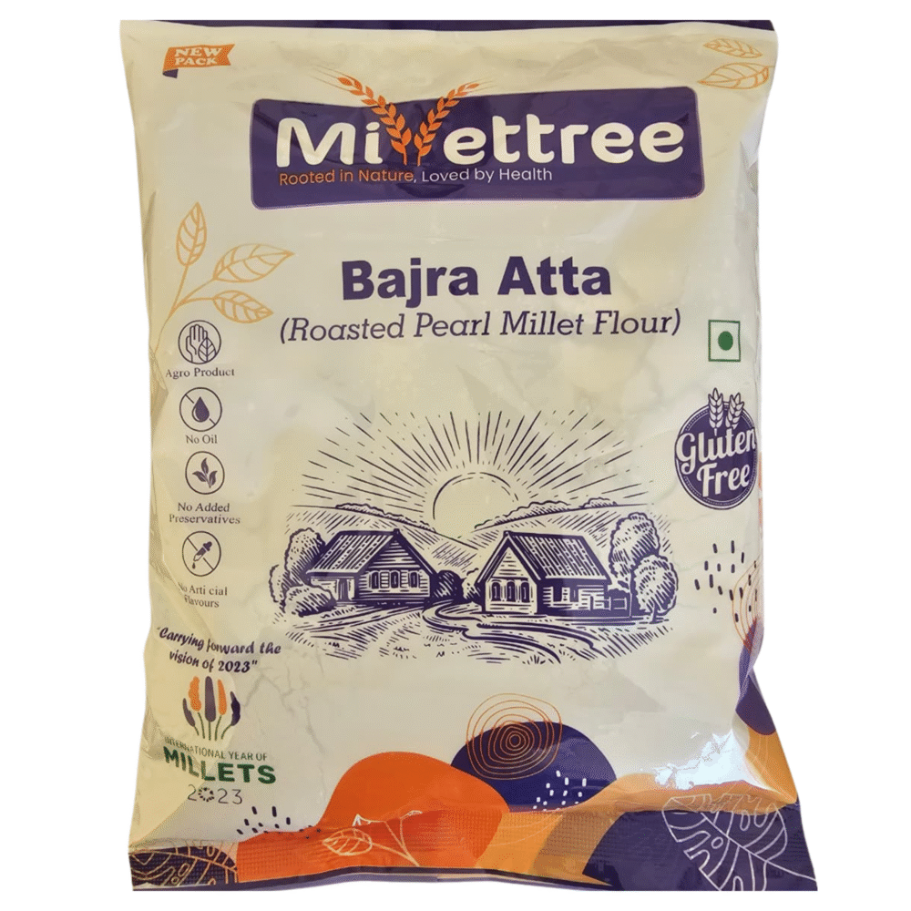 Millettree Roasted Bajra Atta/Flour | Chakki Ground Sorghum Millet Flour | Gluten Free (Copy)
