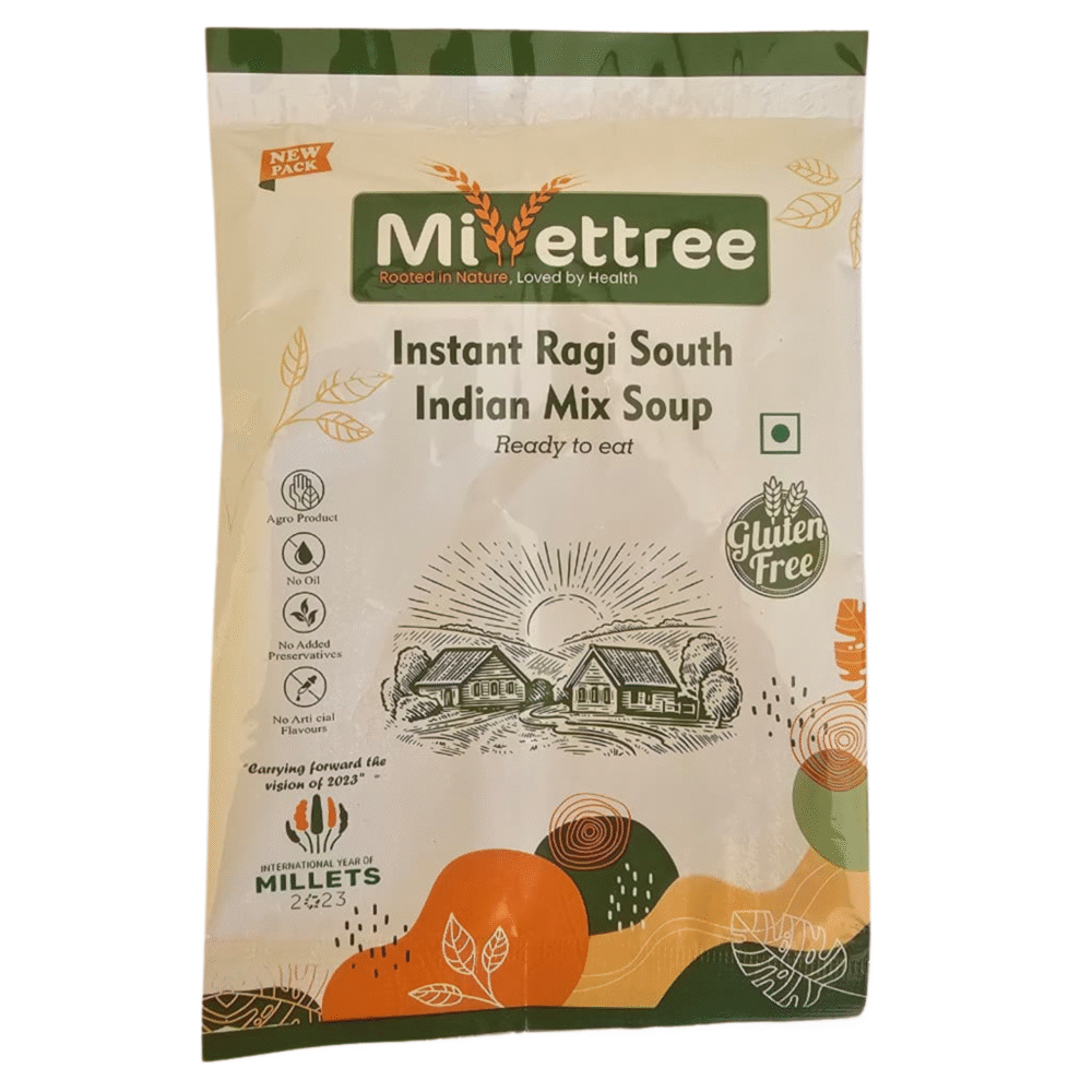 Millettree Instant Ragi South Indian Mix Soup, Gluten Free drink & Vegan